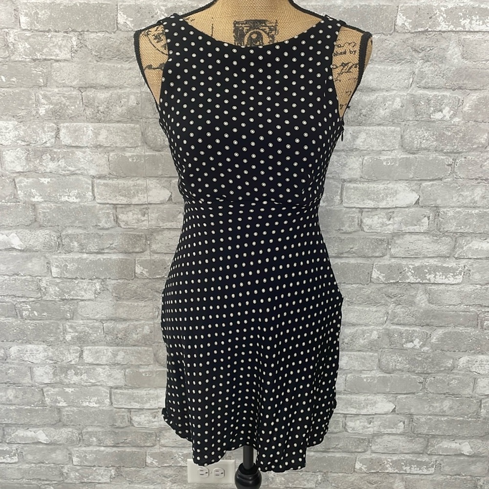 Ann Taylor Black Polka Dot Mini Dress
